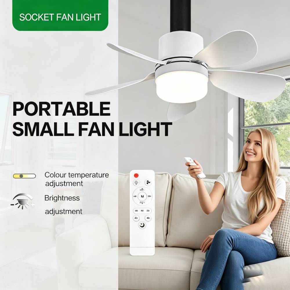 Led Lighting Decor - Wentylator z gniazdem na żarówkę i
