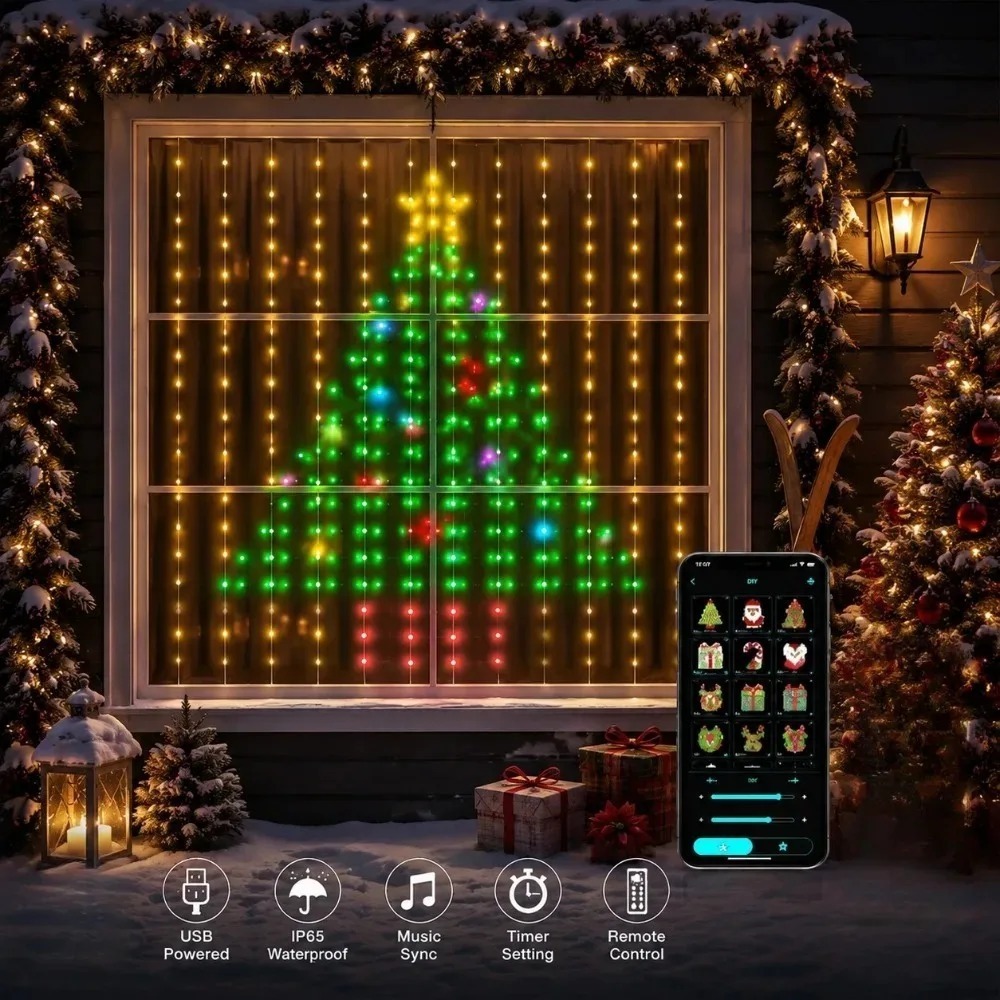 Lighting Decoration For Home - Świetlna Kurtyna LED Pixel z Sterowaniem
