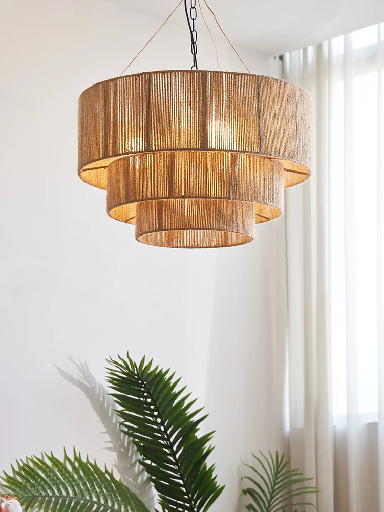 Decor Lighting Australia - Ręcznie Robiony Rattanowy Żyrandol w Stylu