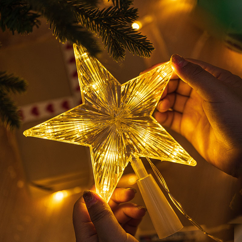Home Decor Lighting Tree - Gwiazda na szczyt choinki 15/19/23 cm,