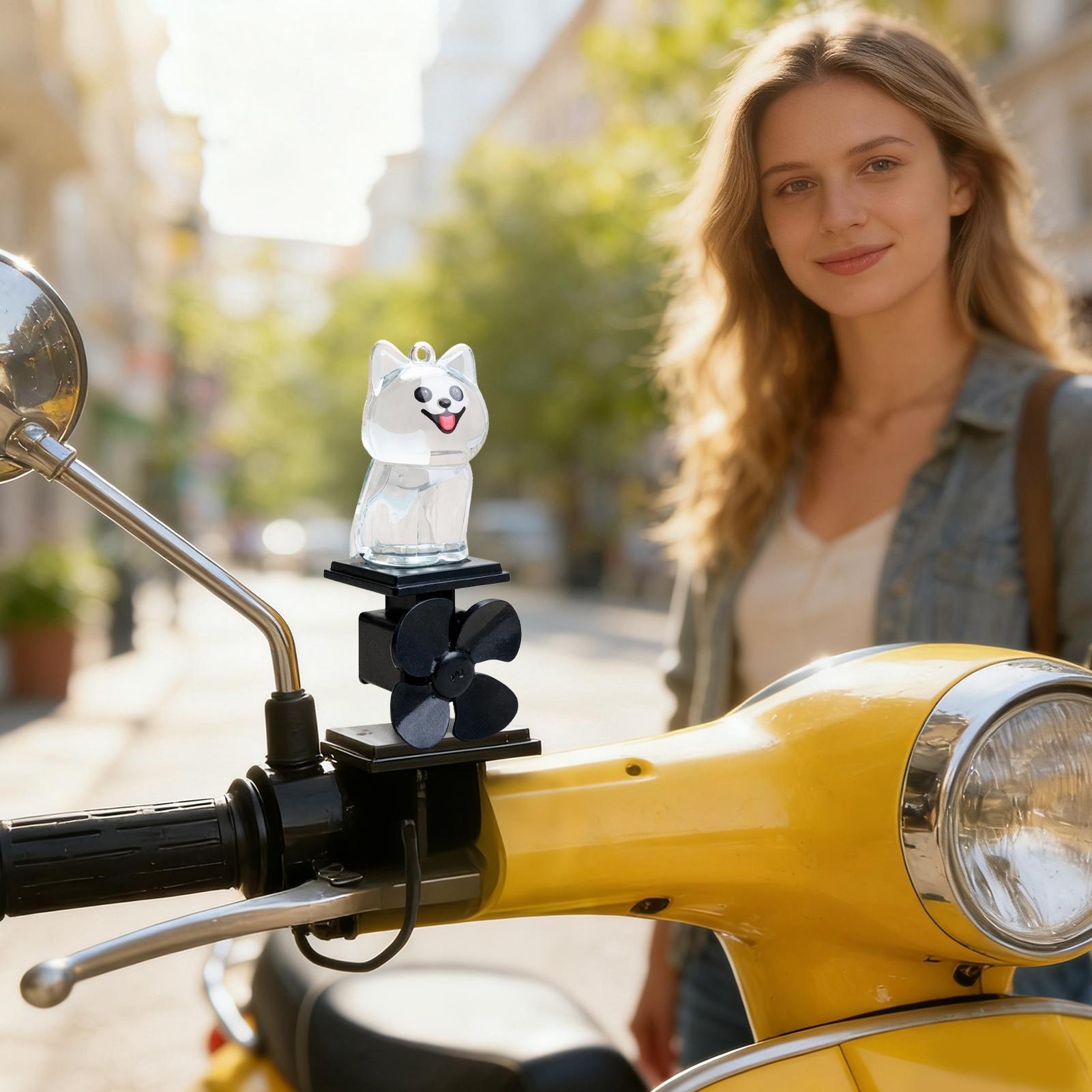 Up Lighting Decor - Mini figurki psów na motocykl, świecące