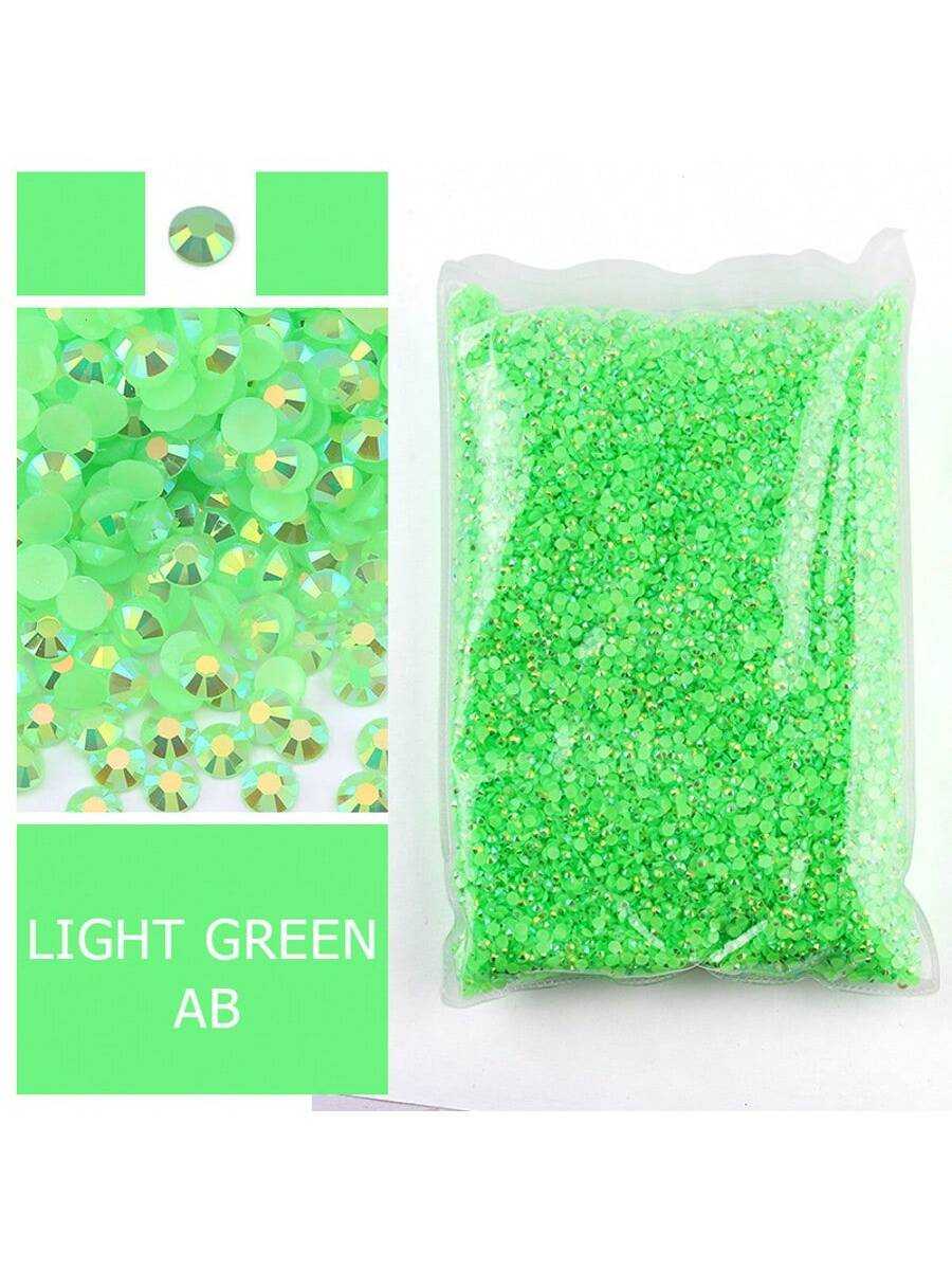 Home Decor Lighting Wholesale - Jasnozielone żywiczne cyrkonie, bez kleju na