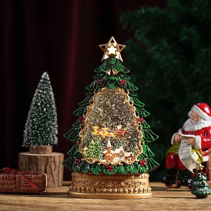 Home Decor Lighting Tree - Świąteczna kula śnieżna z pozytywką, dekoracja