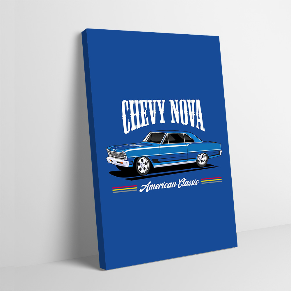 Nova Decor & Lighting Julestjerne - Plakat z nadrukiem klasycznych samochodów Chevy