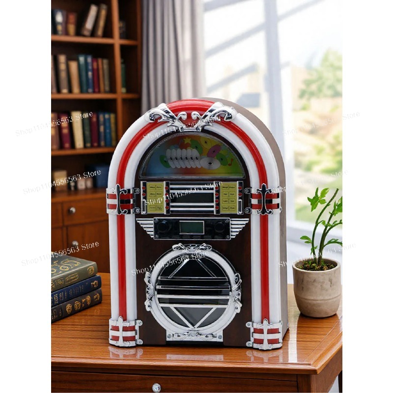Restaurant Lighting Decoration - Amerykański Retro Bluetooth CD Jukebox Głośnik