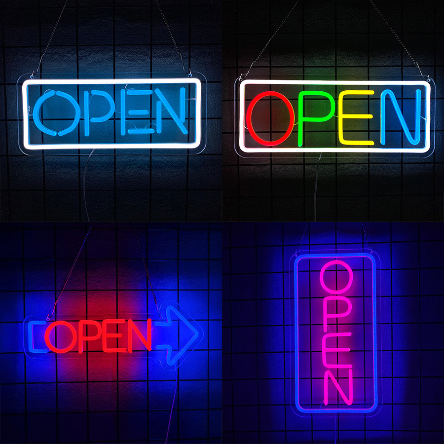 Restaurant Lighting Decoration - Otwarta Seria Neonowych Znaków do Dekoracji