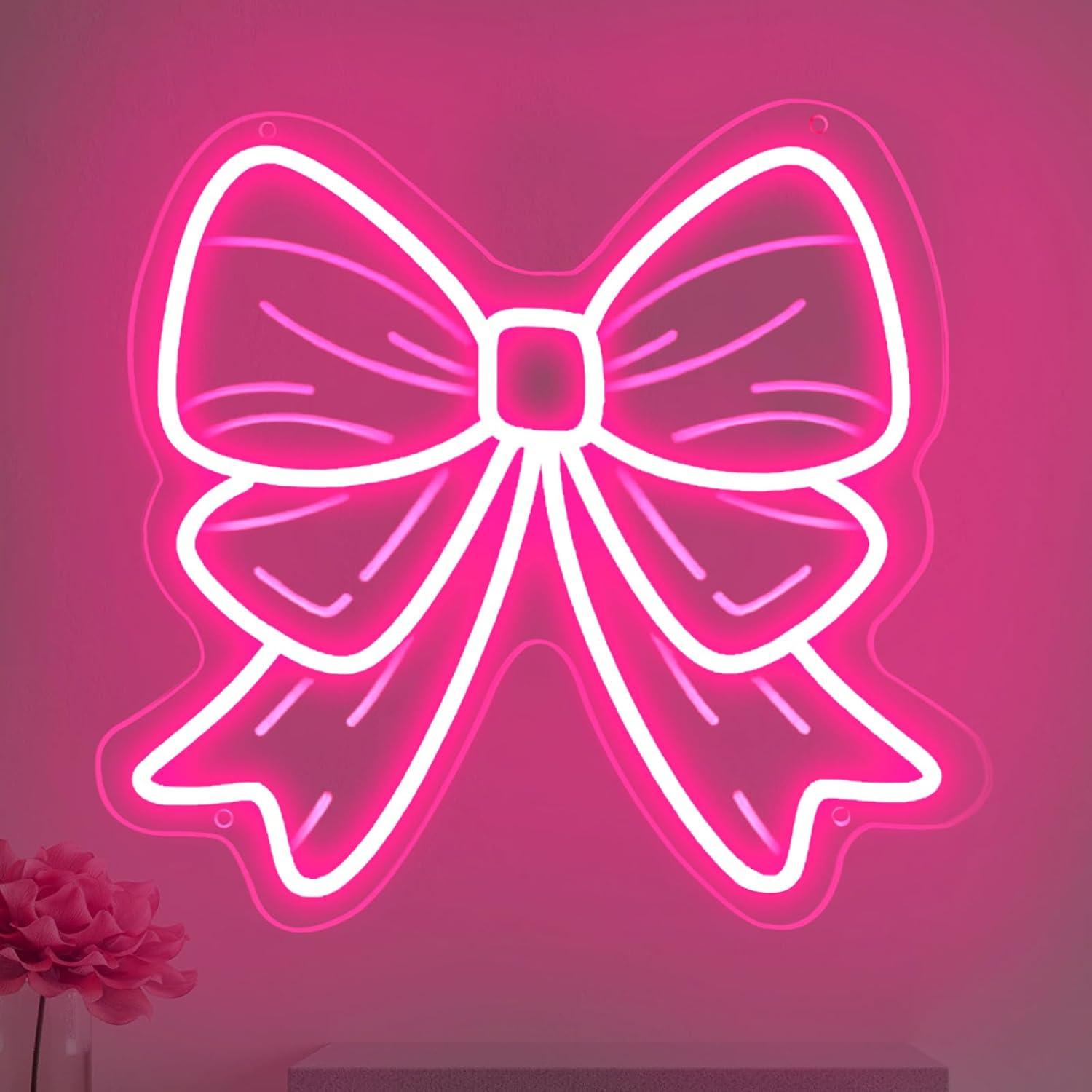 Wall Decor Lighting - Neonowe znaki LED w kształcie kokardy,
