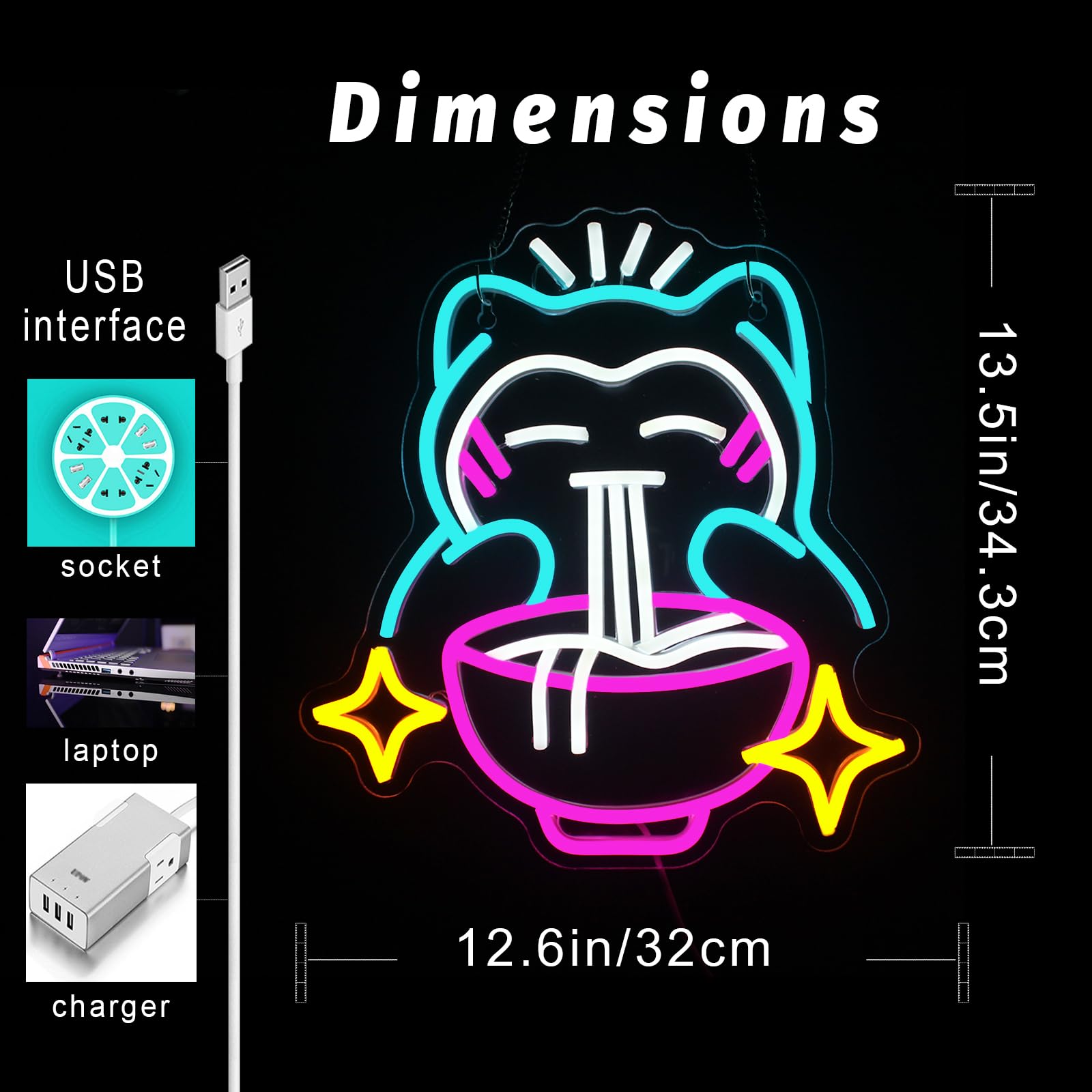 Neon LED Ramen - Uroczy neon w – Restaurant Lighting Decoration recenzja i cena