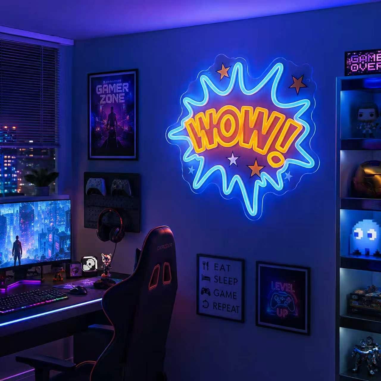 Neonowy znak WOW z funkcją ści – Lighting Decor Wow recenzja i cena