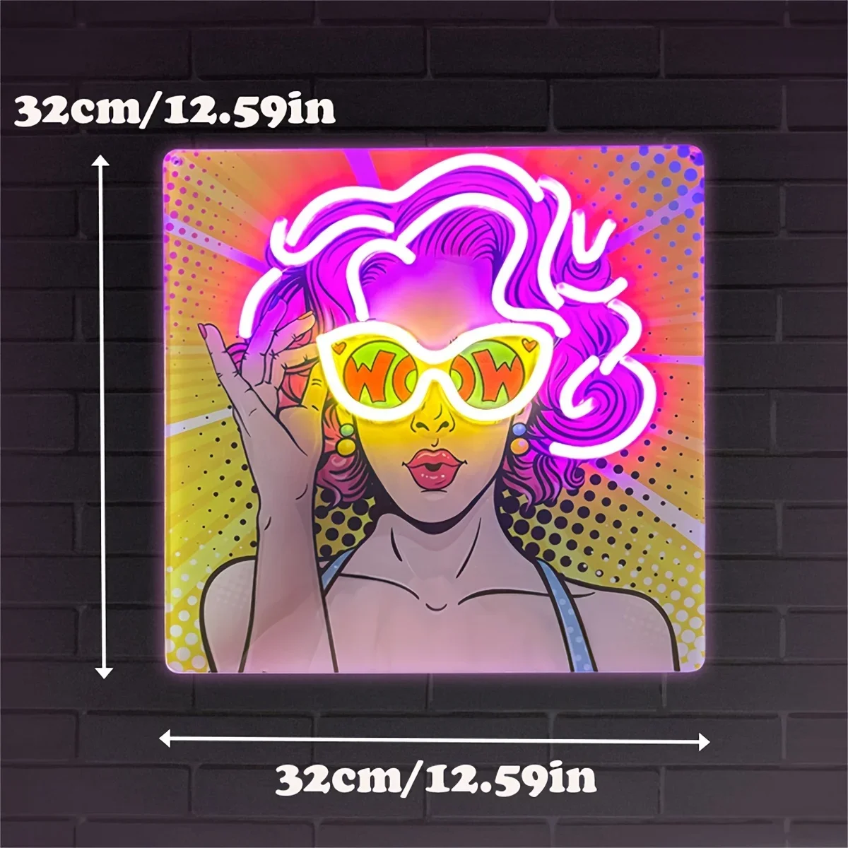 Wow Lady Pop Art LED Neon Sign – Lighting Decor Wow recenzja i cena