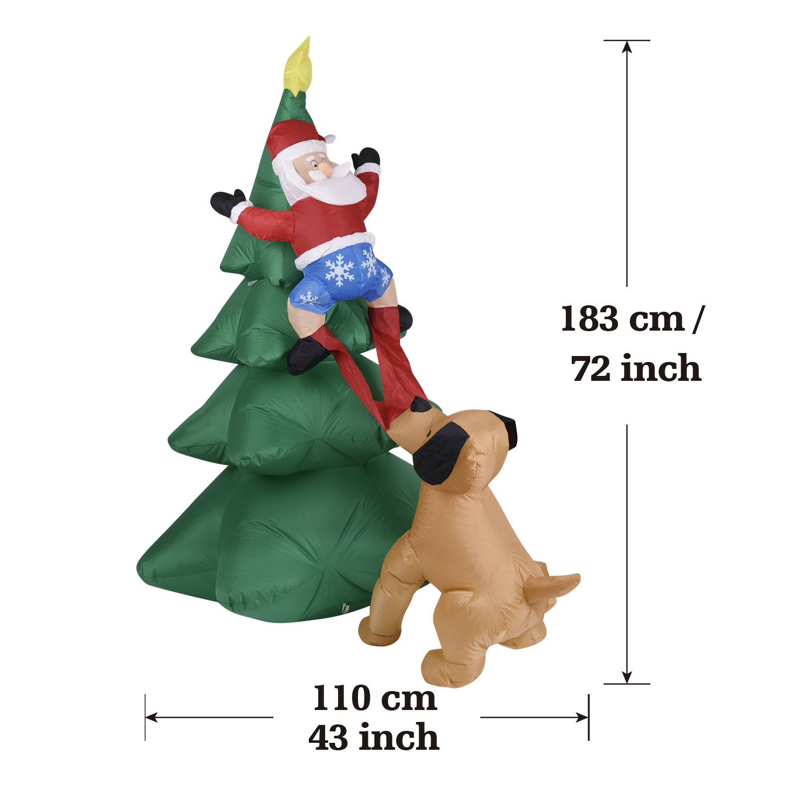 Świąteczny dmuchany pies z Mik – Home Decor Lighting Tree recenzja i cena