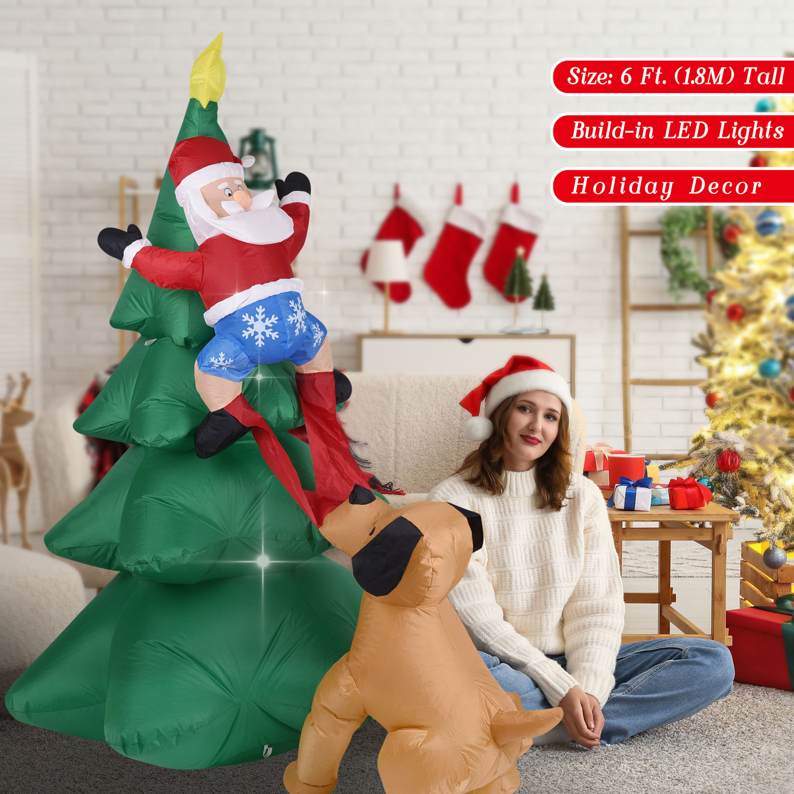 Świąteczny dmuchany pies z Mik – Home Decor Lighting Tree recenzja i cena