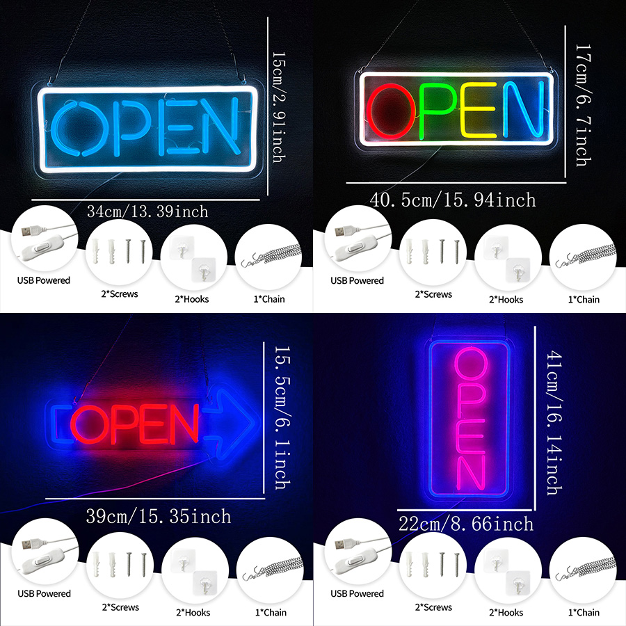 Otwarta Seria Neonowych Znaków – Restaurant Lighting Decoration recenzja i cena