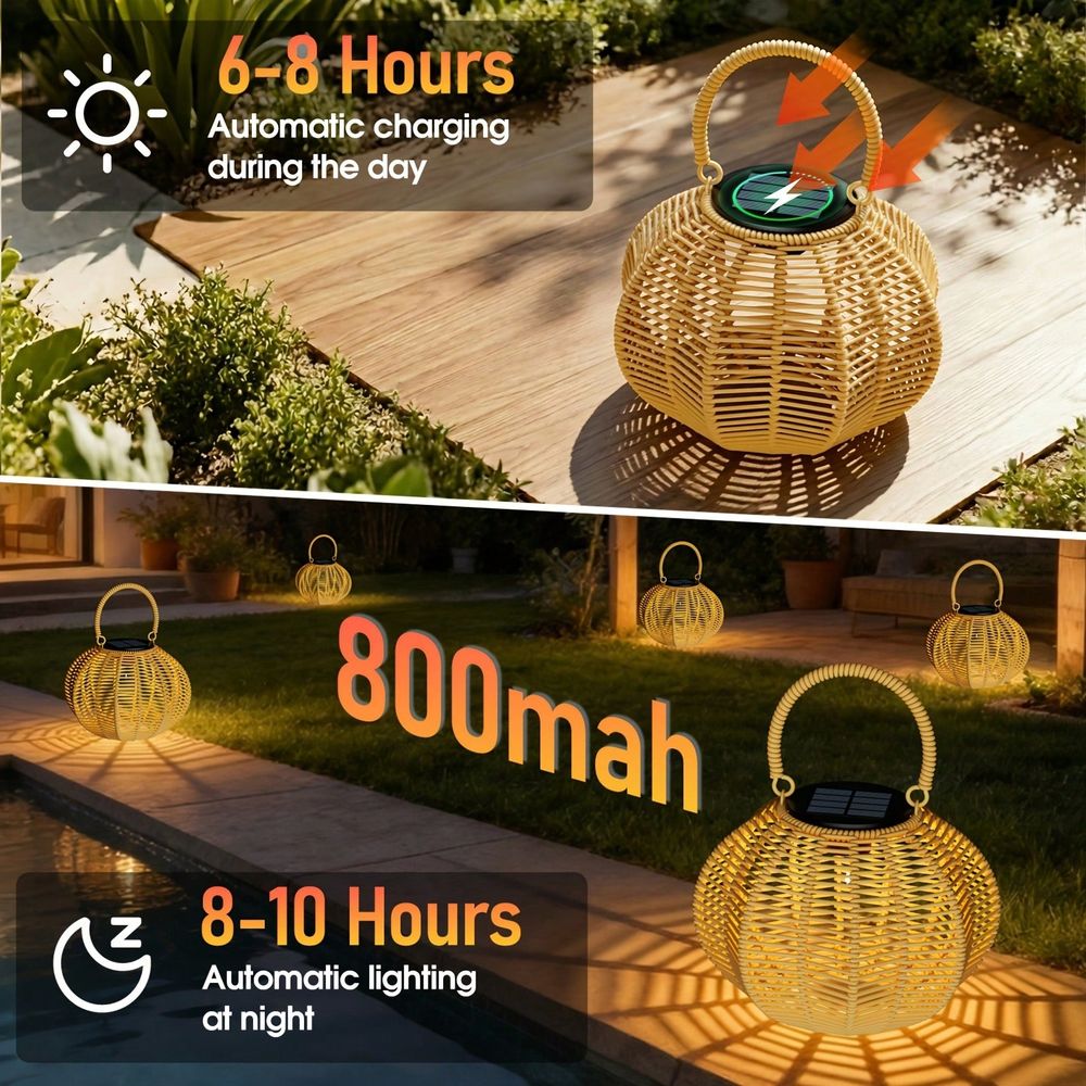 Rattanowa lampa solarna do dek – Ambient Lighting Decor For Room recenzja i cena