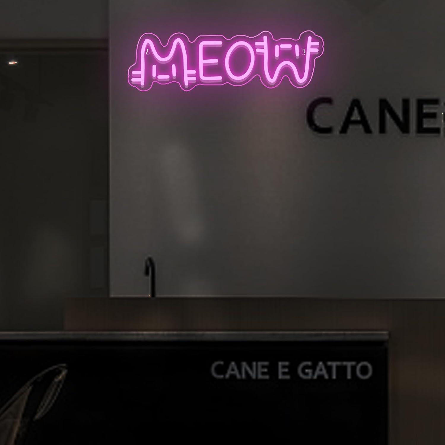 Neonowy Znak Meow Kot, Zasilan – Restaurant Lighting Decoration recenzja i cena