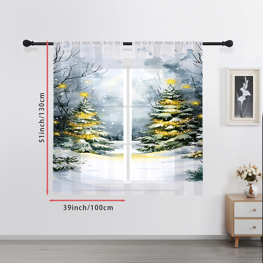 2 sztuki przezroczystych zasło – Home Decor Lighting Tree recenzja i cena