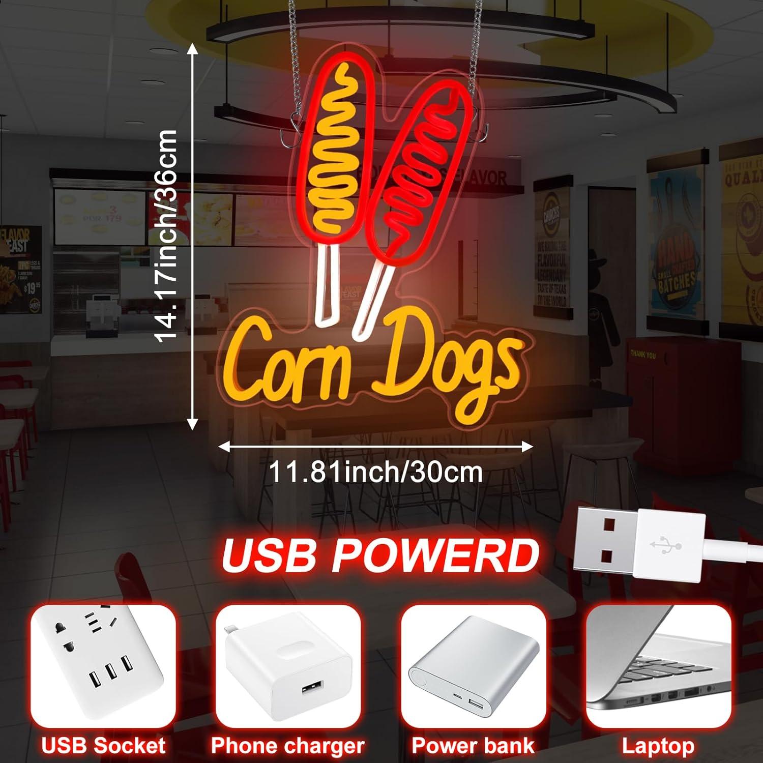 Neonowy szyld Corn Dog, przeką – Wall Decor Lighting recenzja i cena