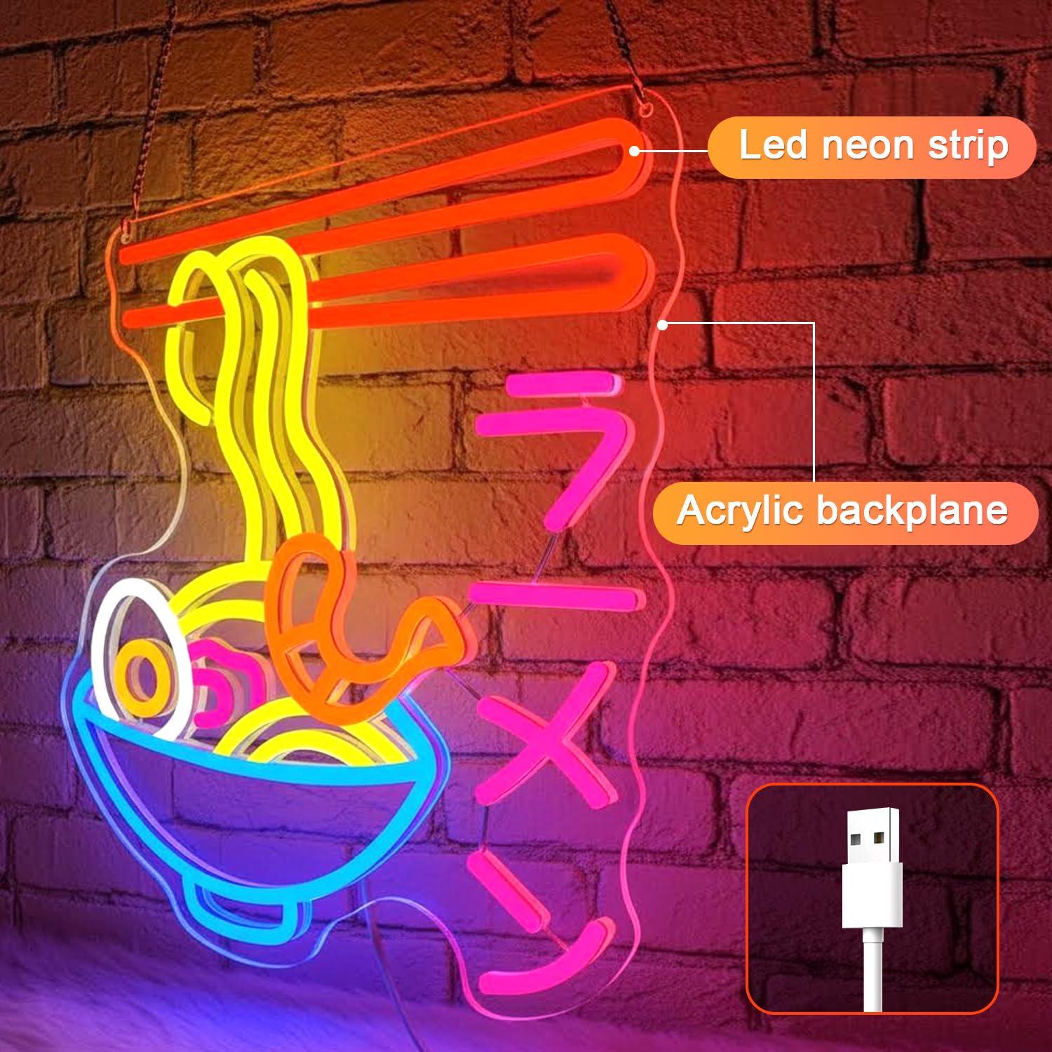 Neonowy szyld Ramen, japońska  – Restaurant Lighting Decoration recenzja i cena