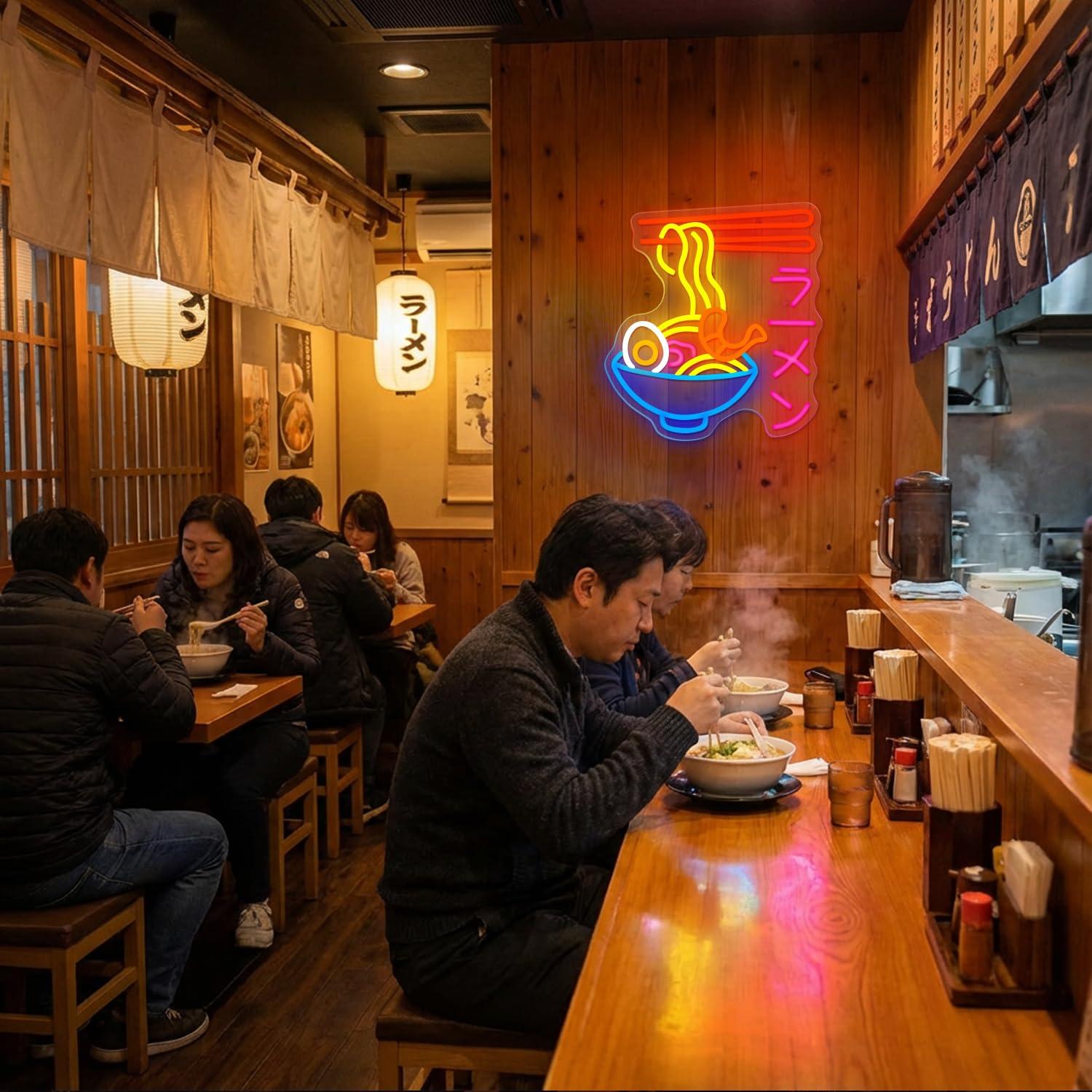 Neonowy szyld Ramen, japońska  – Restaurant Lighting Decoration recenzja i cena