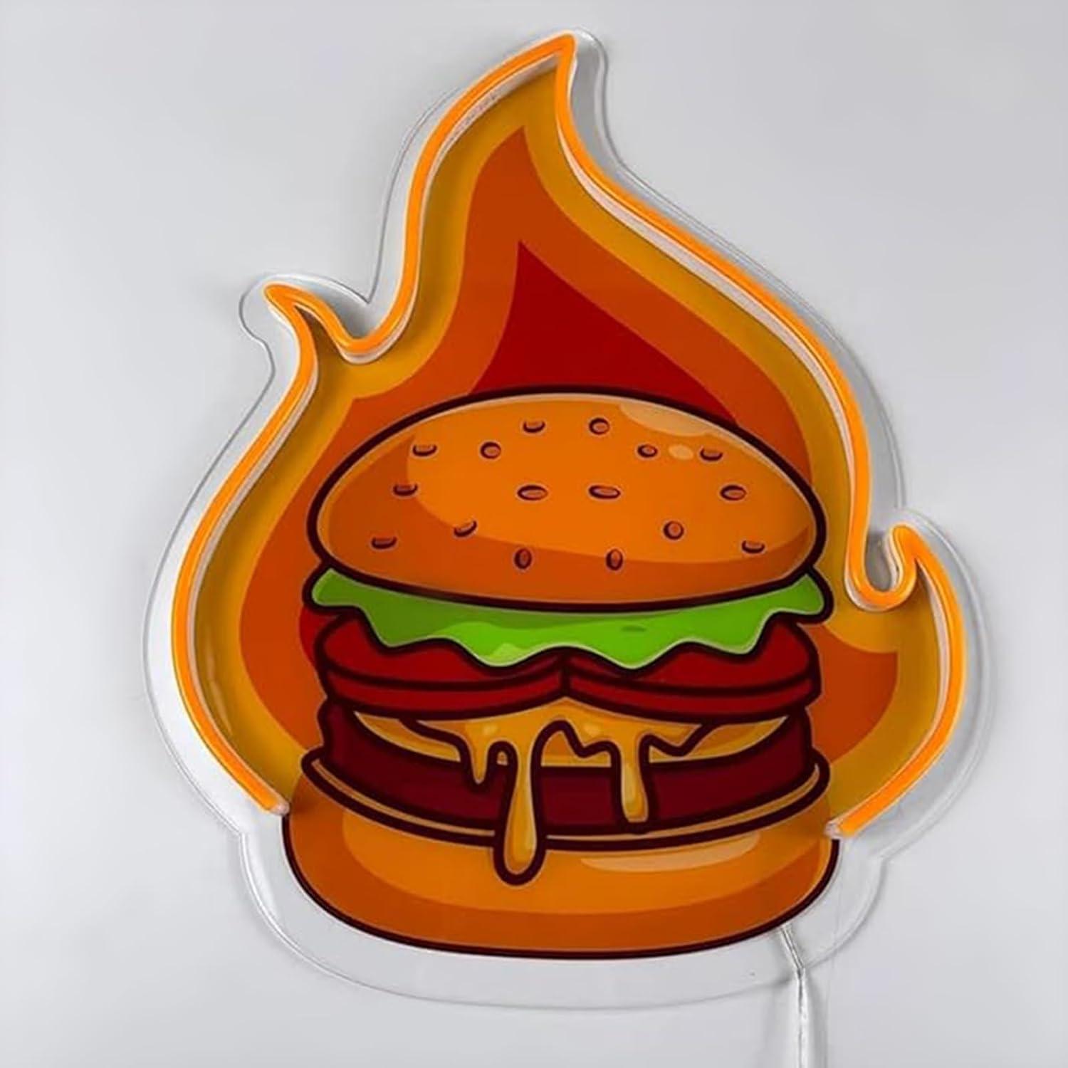 Neonowy Znak LED Burger Hambur – Restaurant Lighting Decoration recenzja i cena